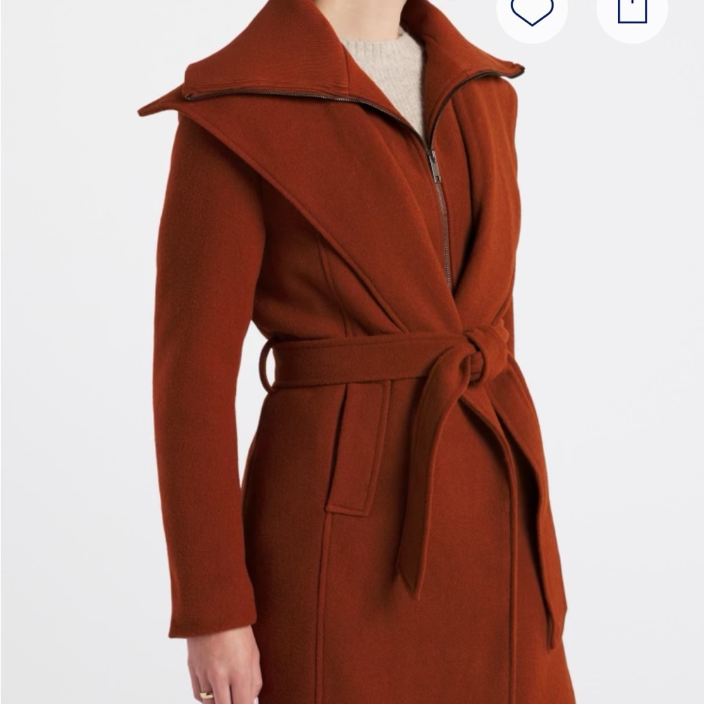 NWOT Mo-Ka Faux Wool Wrap Coat
